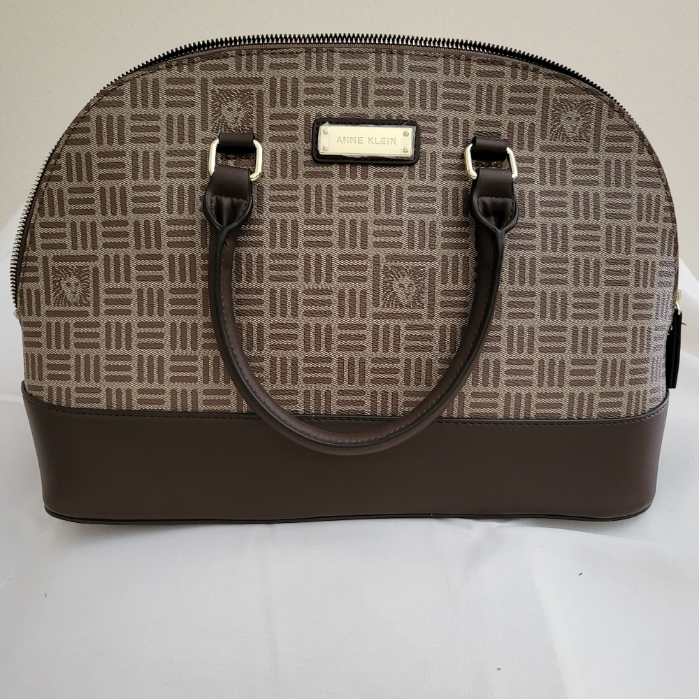 Anne Klein Weekend Purse dark Brown and Tan color